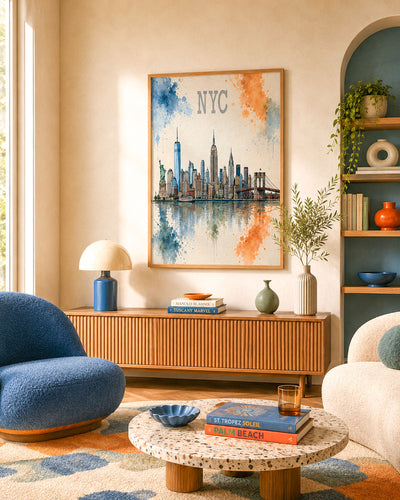 Poster city artistic New York