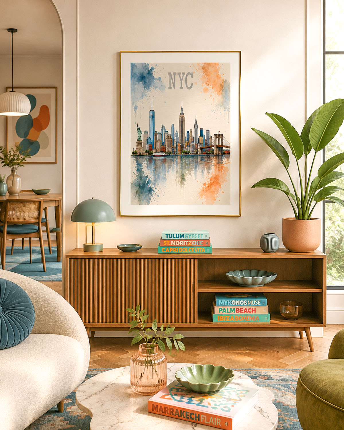 Poster city artistic New York