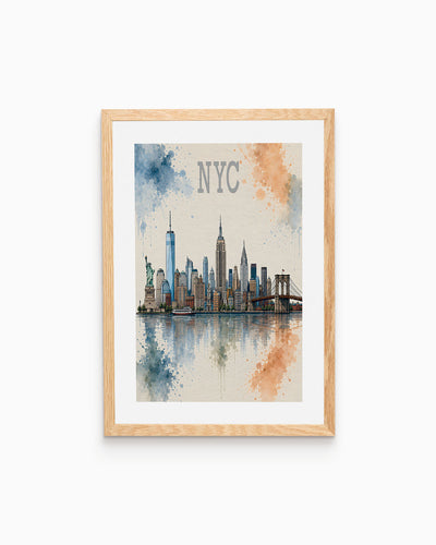 Poster city artistic New York
