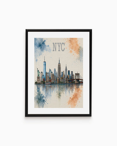 Poster city artistic New York