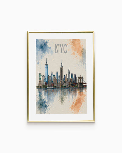 Poster city artistic New York