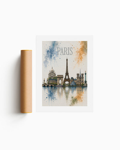 Poster city artistic Parigi