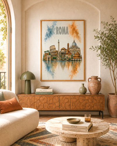 Poster city artistic Roma
