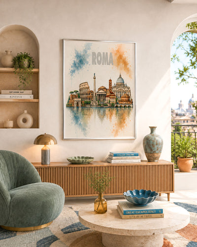 Poster city artistic Roma