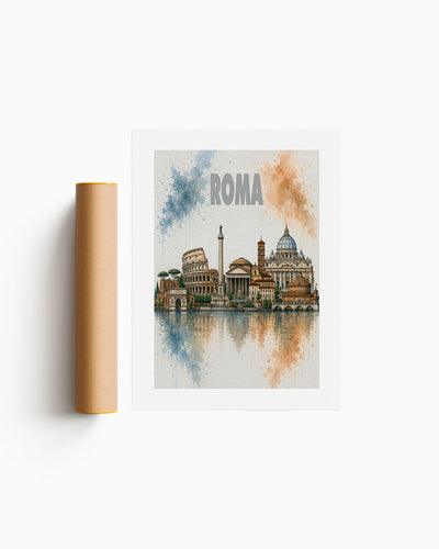 Poster city artistic Roma