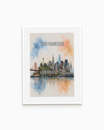 Poster city artistic San Francisco