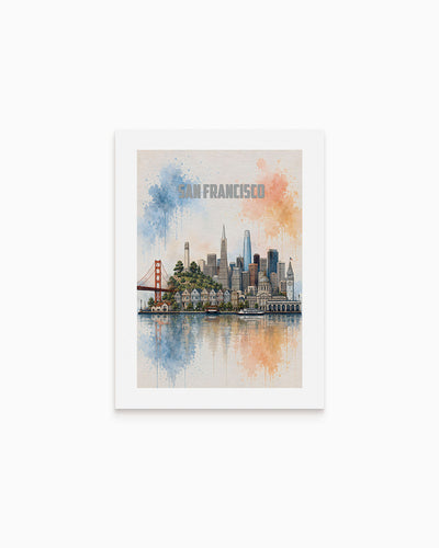 Poster city artistic San Francisco
