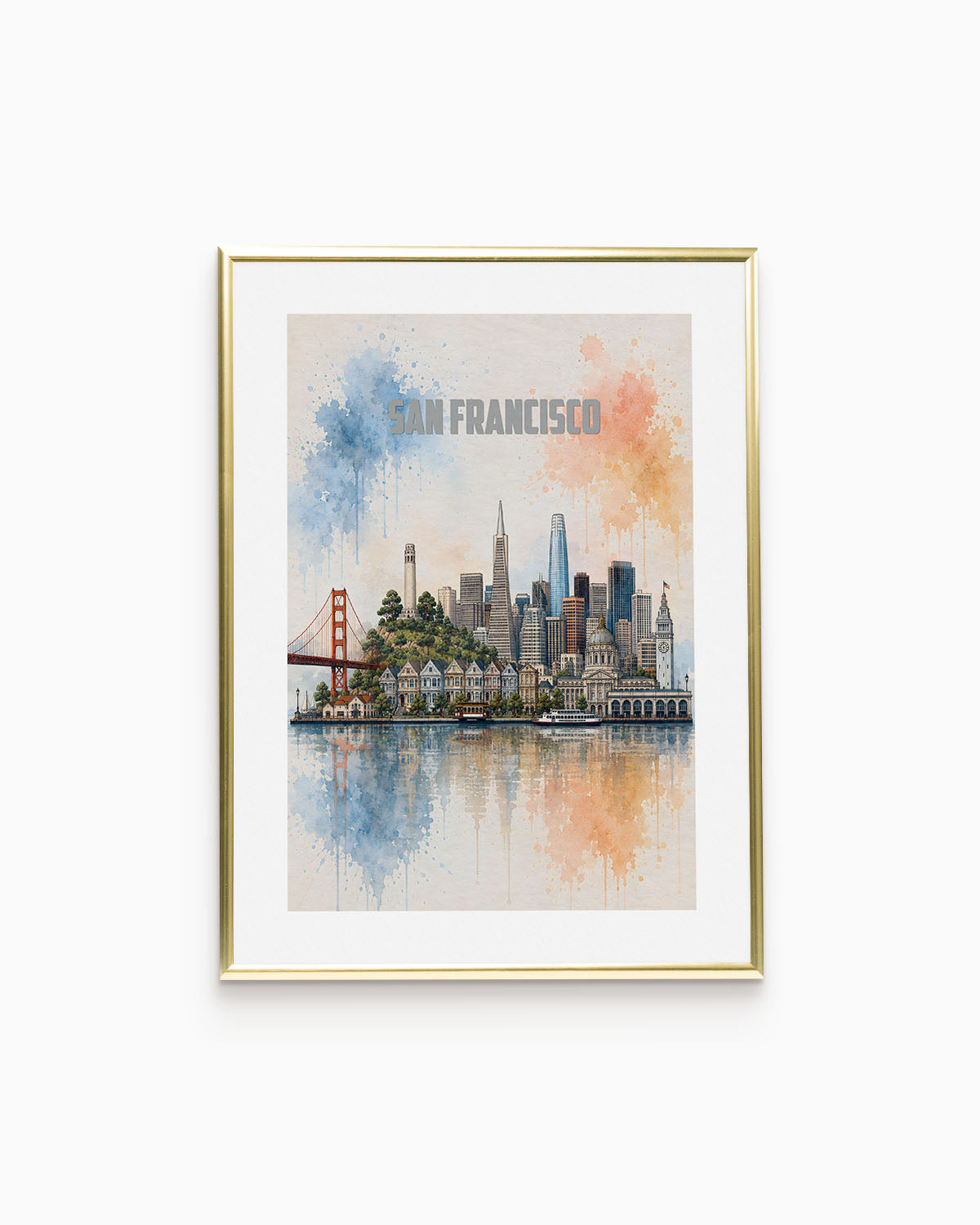 Poster city artistic San Francisco