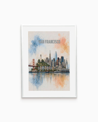 Poster city artistic San Francisco