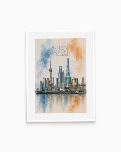 Poster city artistic Shanghai