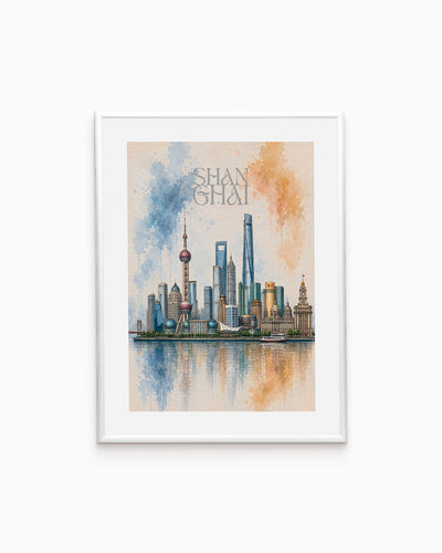 Poster city artistic Shanghai