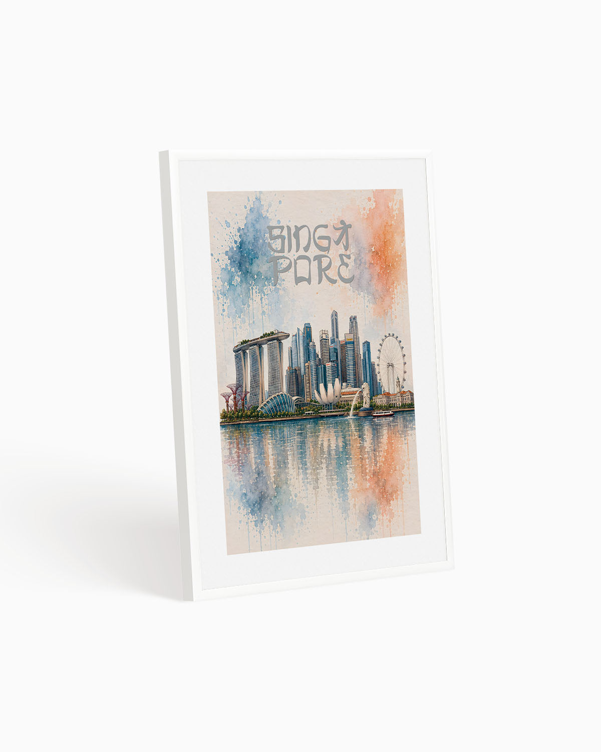 Poster city artistic Singapore