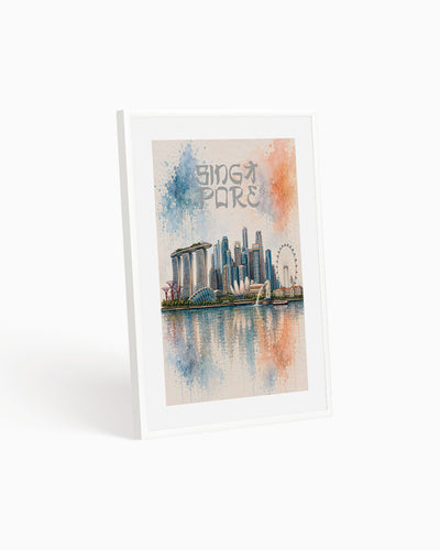 Poster city artistic Singapore
