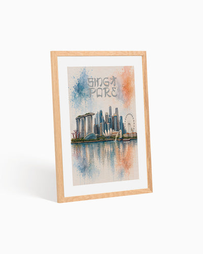 Poster city artistic Singapore