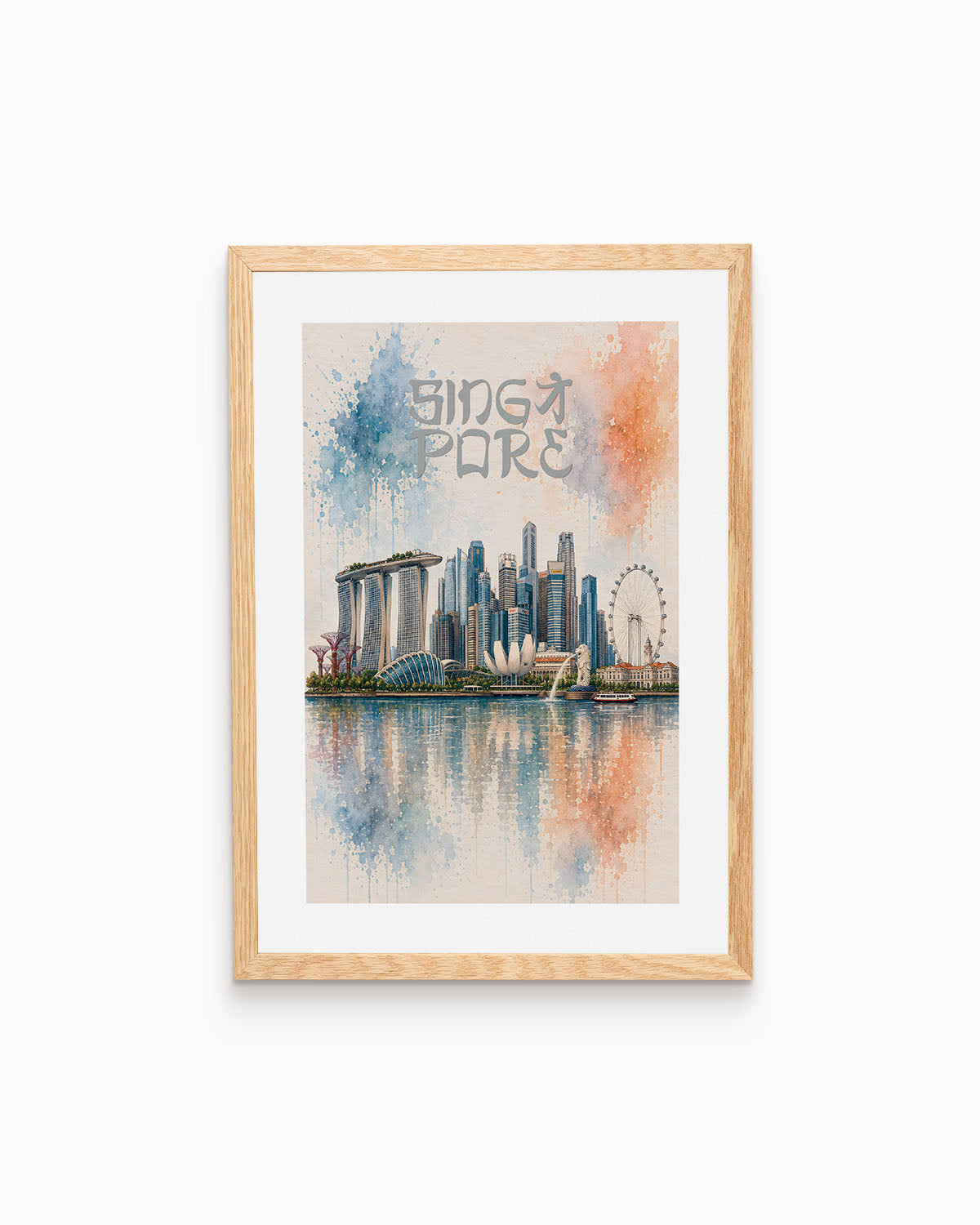 Poster city artistic Singapore