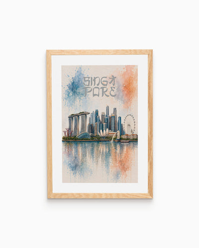 Poster city artistic Singapore