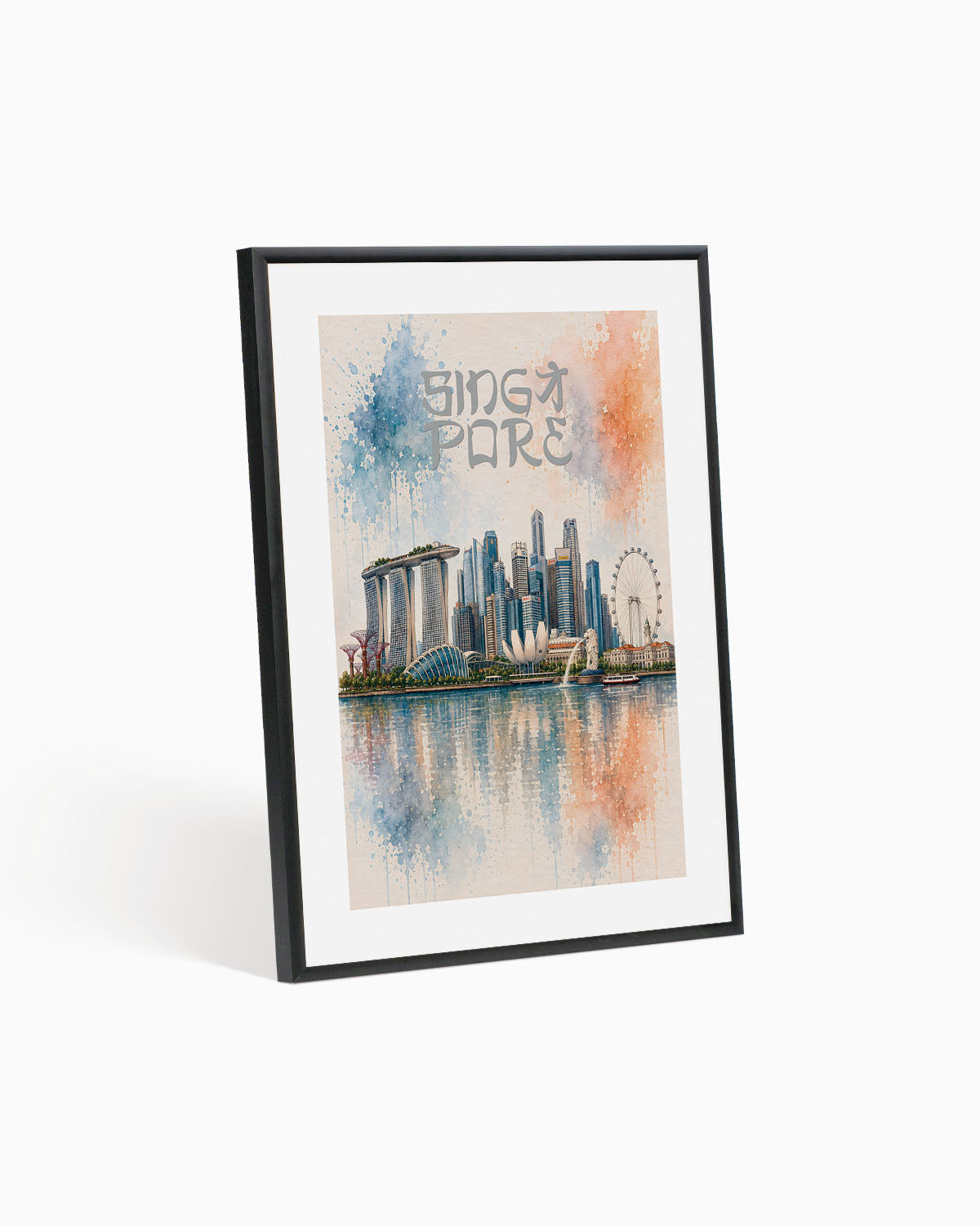 Poster city artistic Singapore