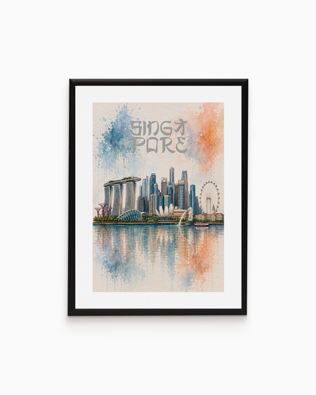 Poster city artistic Singapore