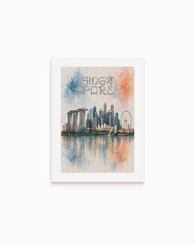 Poster city artistic Singapore