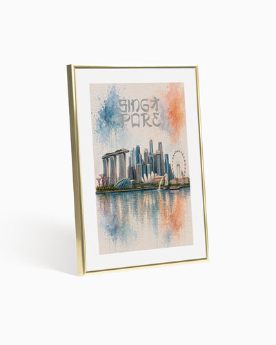 Poster city artistic Singapore