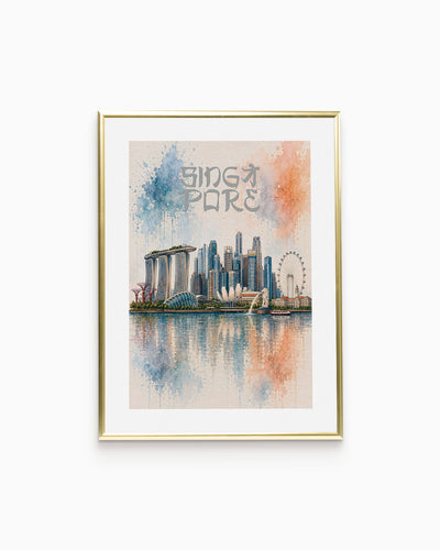 Poster city artistic Singapore