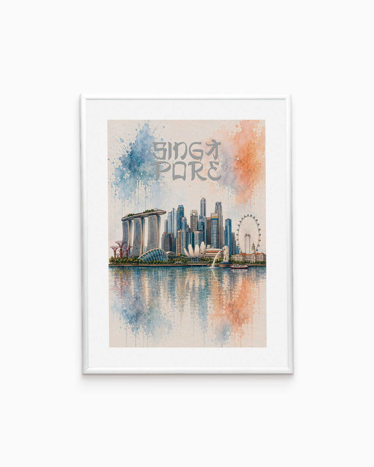 Poster city artistic Singapore