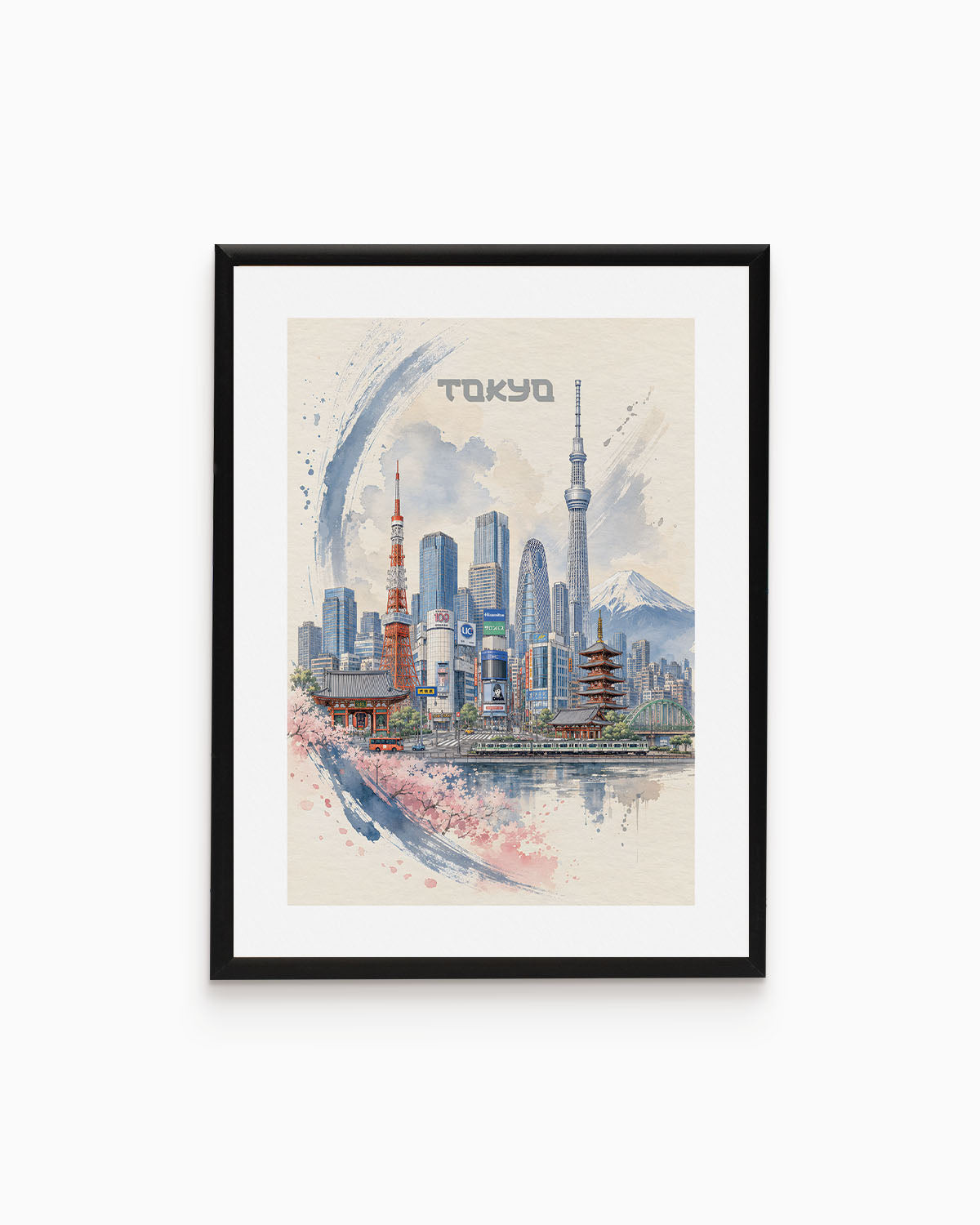 Poster city artistic Tokyo