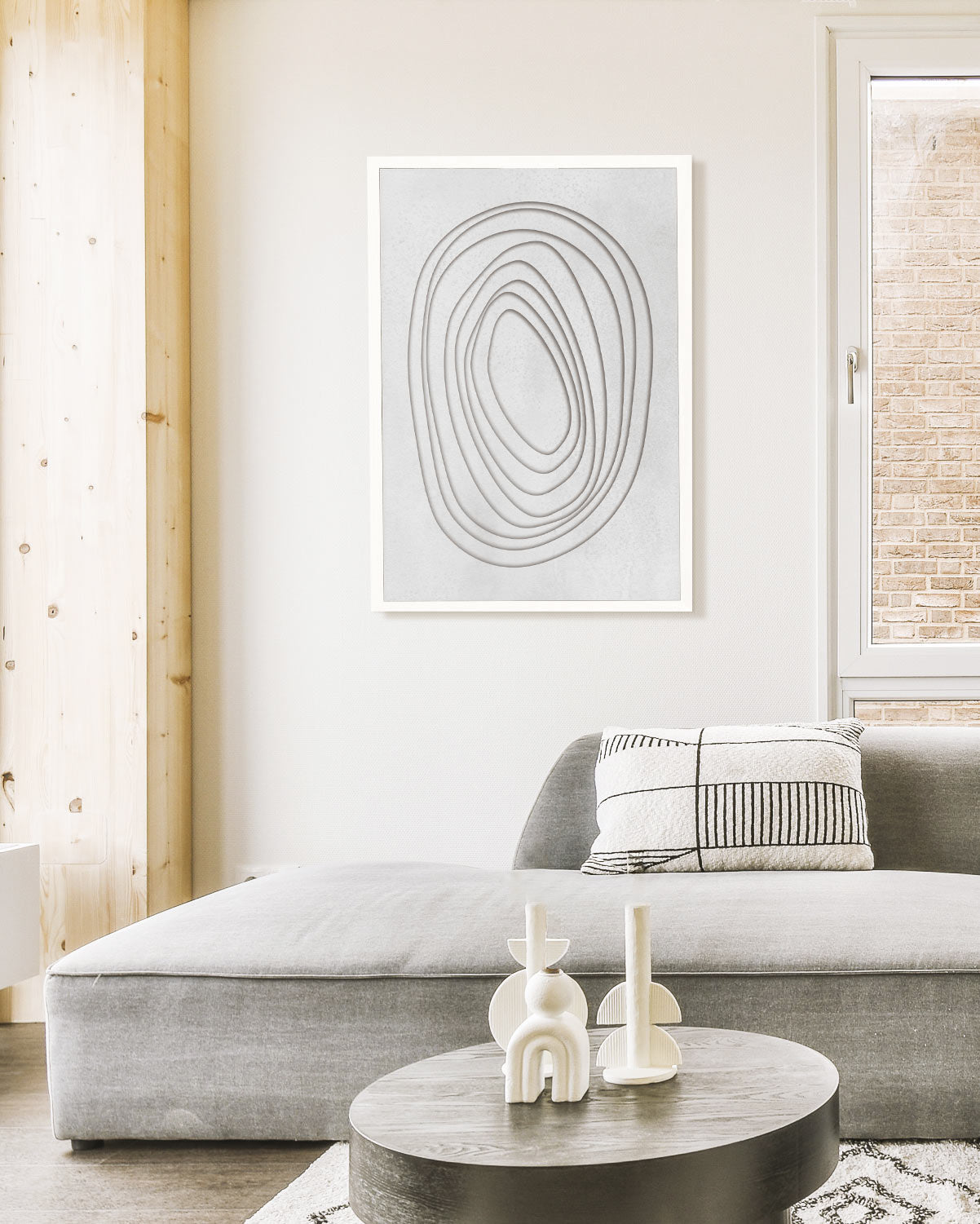 poster astratto concentrico, decorazione casa ideale per ambienti moderni 