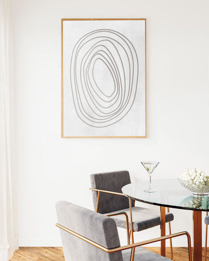 poster astratto concentrico, decorazione casa ideale per ambienti moderni 