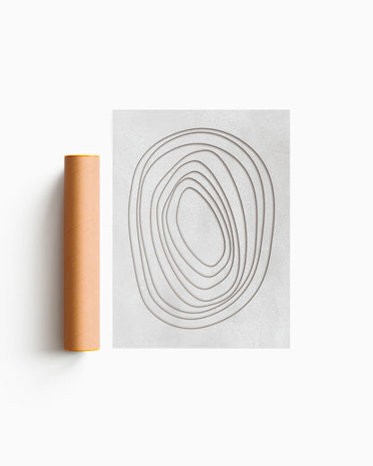 poster astratto concentrico, decorazione casa ideale per ambienti moderni 