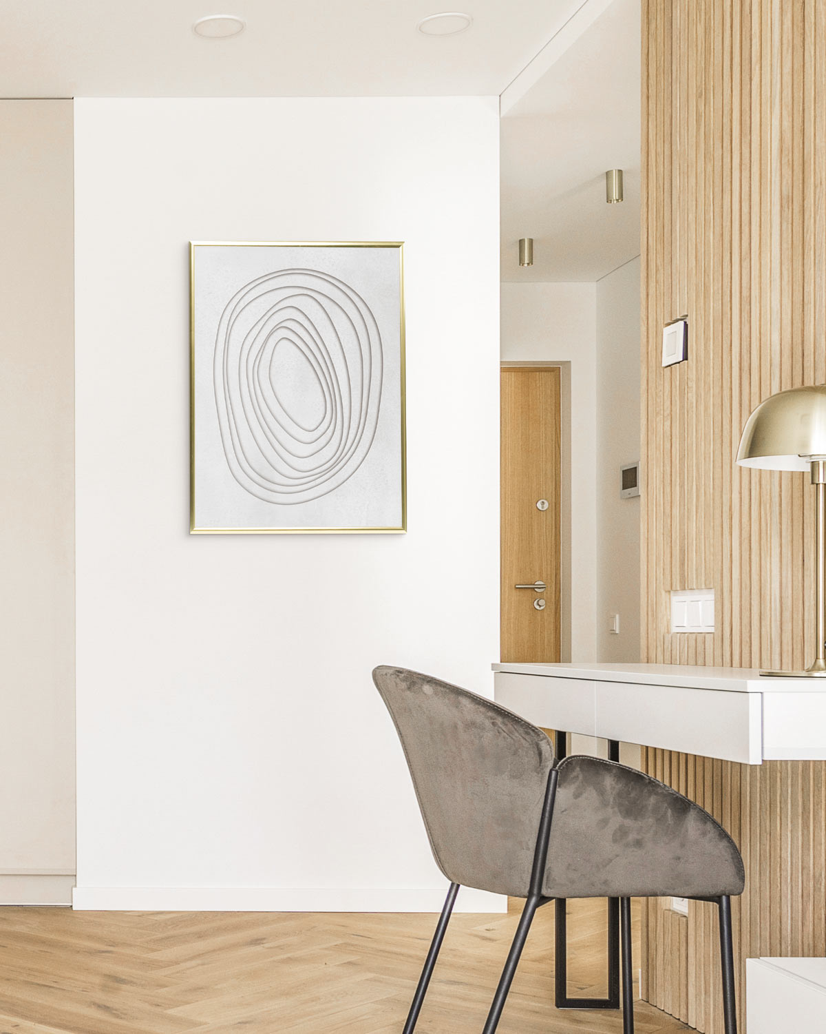 poster astratto concentrico, decorazione casa ideale per ambienti moderni 