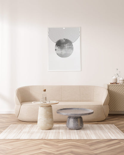 poster astratto eclissi, decorazione casa ideale per ambienti moderni 