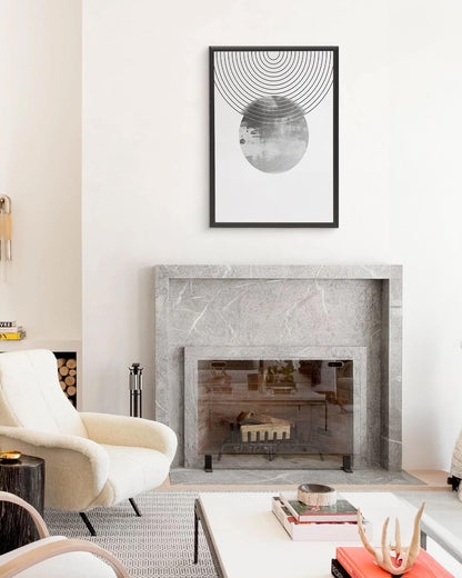 poster astratto eclissi, decorazione casa ideale per ambienti moderni 