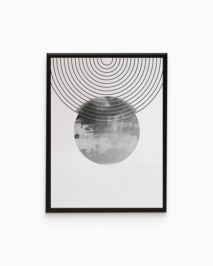 poster astratto eclissi, decorazione casa ideale per ambienti moderni 