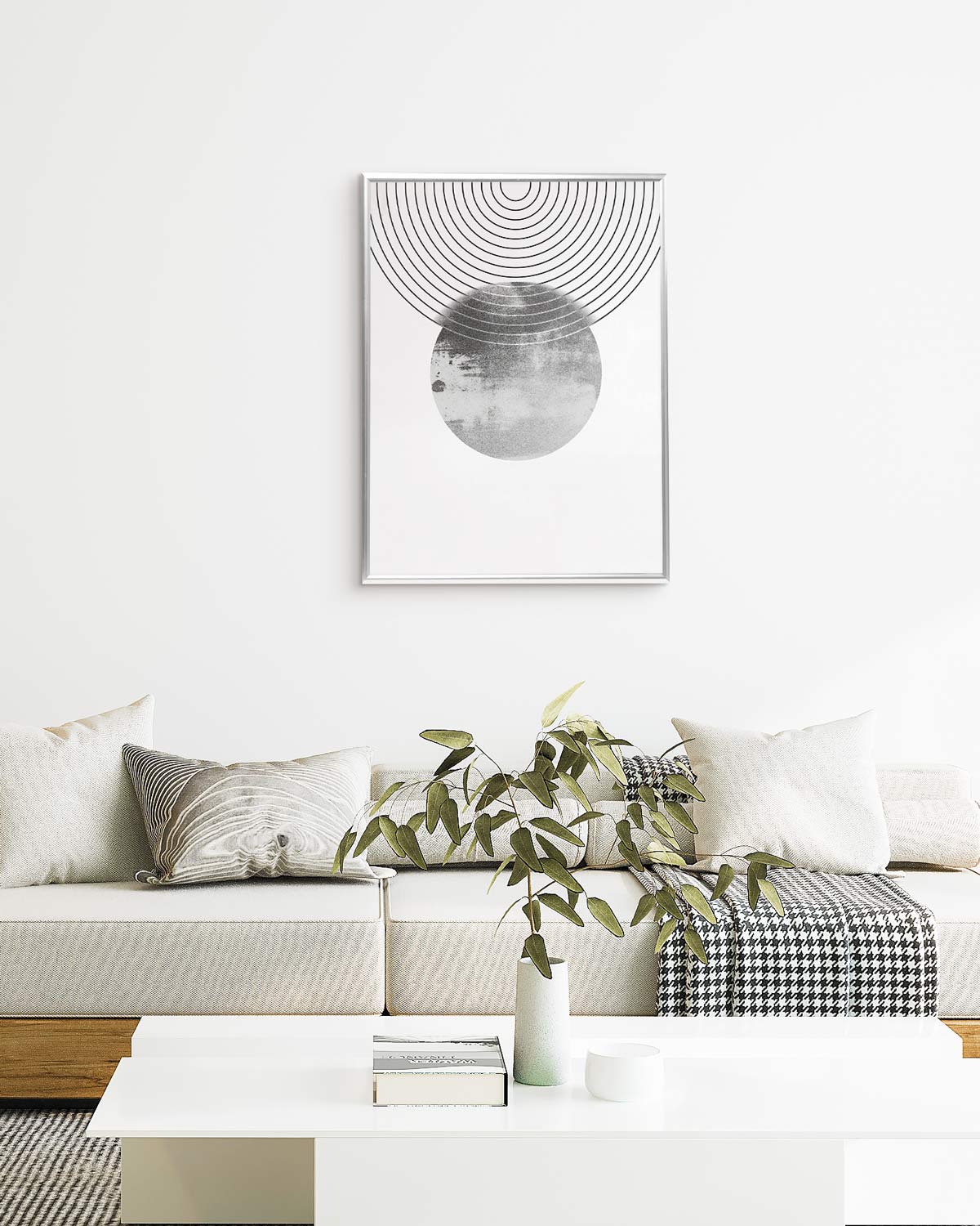 poster astratto eclissi, decorazione casa ideale per ambienti moderni 