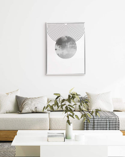 poster astratto eclissi, decorazione casa ideale per ambienti moderni 