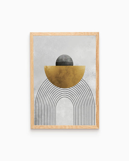 poster astratto eclissi, decorazione casa ideale per ambienti moderni 
