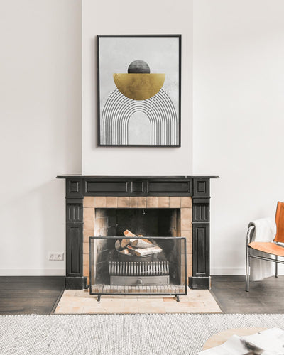 poster astratto eclissi, decorazione casa ideale per ambienti moderni 