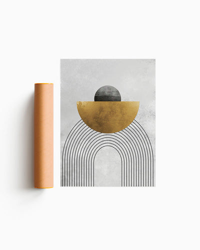 poster astratto eclissi, decorazione casa ideale per ambienti moderni 