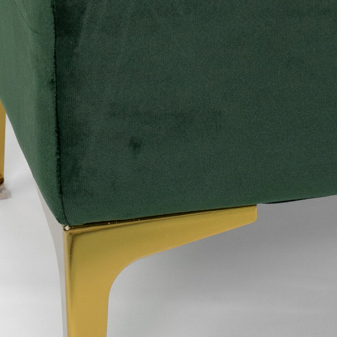 Green storage bench pouf