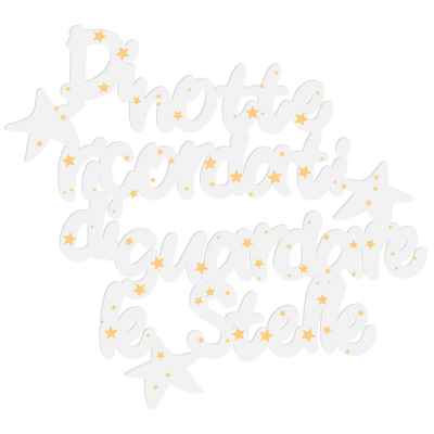 Scritta in legno Kids Di notte ricordati di ricordare le stelle