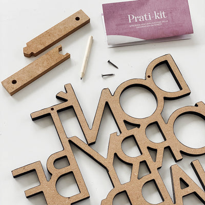 scritta in legno do what you love - decorazione per l'ingresso o salotto colore_azzurro-polvere