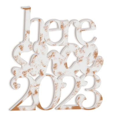 Scritta in legno Kids Here Since..