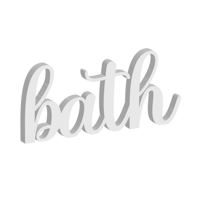 Targa in Legno Bagno Bath