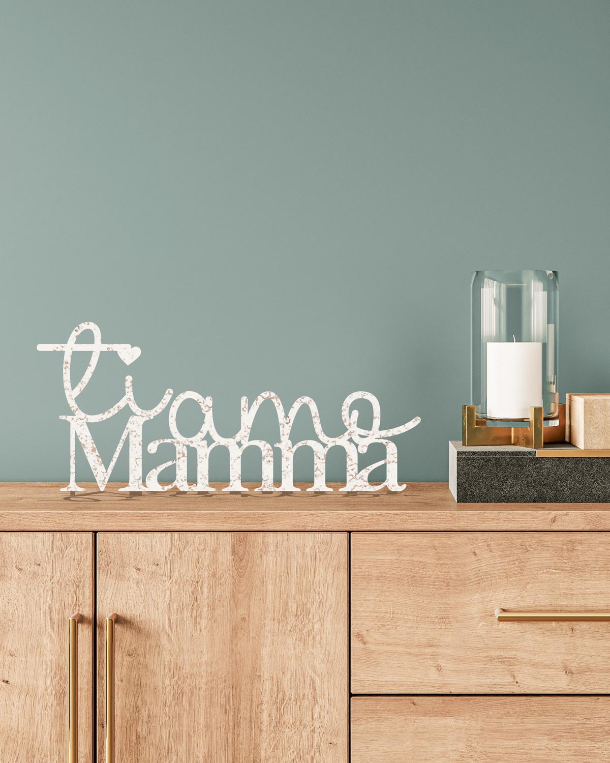 Targa in Legno Ti Amo Mamma