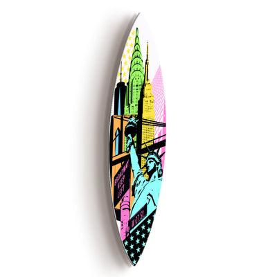 Surfboard City in technicolor