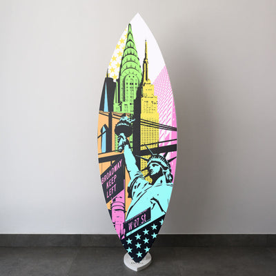 Surfboard City in technicolor