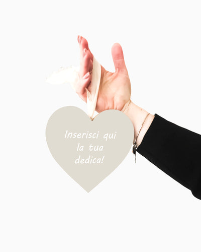 Tavoletta Cuore con dedica personalizzata