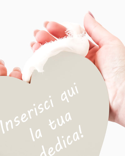 Tavoletta Cuore con dedica personalizzata