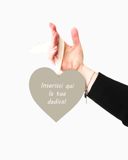 Tavoletta Cuore con dedica personalizzata